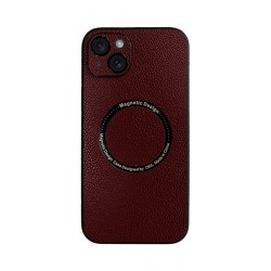 Vivid Magsafe Leather Case Apple iPhone 15 Plus Purple