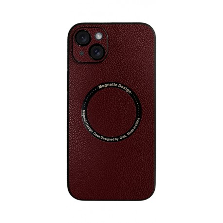 Vivid Magsafe Leather Case Apple iPhone 15 Plus Purple