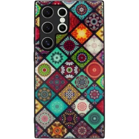 Vivid Ethnic Style Case Samsung Galaxy S24 Ultra Red