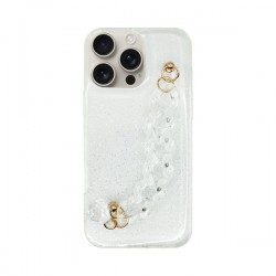 Vivid Clear Shine Case with Chain Hand Strap Apple iPhone 16 Pro Max