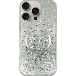 Vivid Magsafe Glitter Case Apple iPhone 16 Pro Max Silver