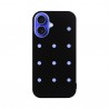 Vivid Silicone Pins Case Apple iPhone 16 Black