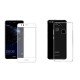 OEM Set Gelly Case Transparent + Tempered Glass Full Face White Huawei P10 Lite