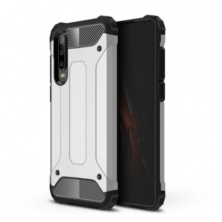 OEM Hybrid Armor Case Tough Rugged Cover Huawei P30 - Silver