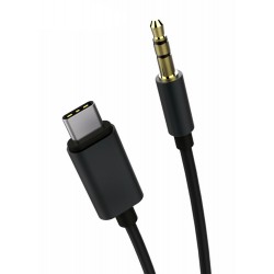 POWERTECH Καλώδιο USB Type-C σε jack 3.5mm ,1m, Black (CAB-UC017)