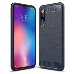 OEM Carbon Case Flexible Cover TPU Case Xiaomi Mi 9 - Blue