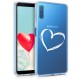 KW TPU Silicone Case Samsung Galaxy A7 2018 - Crystal Clear Heart Design (46430.05)