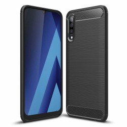 OEM Carbon Case Flexible Cover Case Samsung Galaxy A70 - Black
