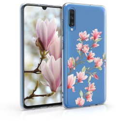 KW TPU Silicone Case Samsung Galaxy A70 - Magnolias Light Pink White (48433.01)