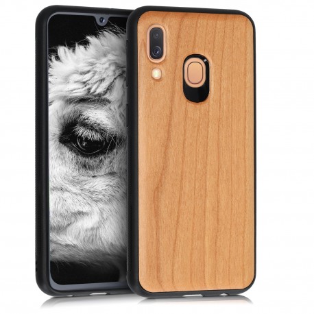 KW Wooden Case TPU bumper Samsung Galaxy A40 - Dark Brown (48551.18)