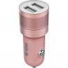 YAC 2048RE Υenkee Car Charger Usb 2 X 2400 mAh Rose Gold