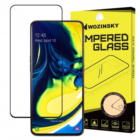 Wozinsky Tempered Glass Full Glue Case Friendly Samsung Galaxy A80/A90 - Black