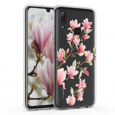 KW TPU Silicone Case Huawei P Smart 2019 - Magnolias Light Pink White (47388.04)