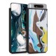 KW Wooden Case Samsung Galaxy A80 - Watercolor Waves walnut (48664.01)