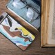KW Wooden Case Samsung Galaxy A80 - Watercolor Waves walnut (48664.01)