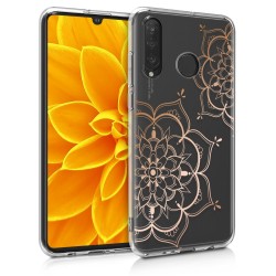 KW Crystal TPU Case Huawei P30 Lite - Flower Twins Rose Gold / Transparent (47501.13)
