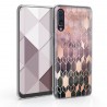 KW TPU Silicone Case Samsung Galaxy A50 - IMD Design Dark Pink/Rose Gold (48061.10)