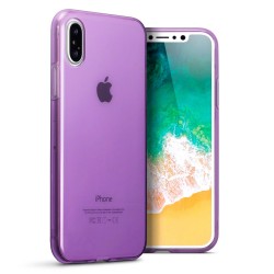Terrapin Ημιδιάφανη Θήκη Σιλικόνης iPhone X/Xs - Purple (118-125-005)