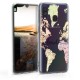 KW TPU Silicone Case Samsung Galaxy A40 - World Map Travel - Black / Multicolor / Transparent  (48542.05)