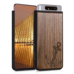KW Wooden Case Samsung Galaxy A80 - Vintage Anchor walnut (48664.02)
