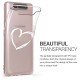 KW TPU Silicone Case Samsung Galaxy A80 - Crystal Clear Heart Design (48444.02)