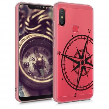 KW TPU Silicone Case Xiaomi Redmi Note 6 Pro - Black / Transparent (46874.01)