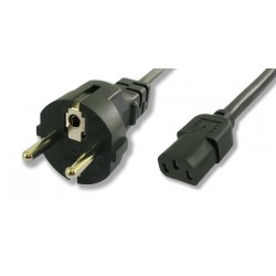 POWERTECH καλώδιο τροφοδοσίας για Η/Υ και οθόνη 1,5m - Black (CAB-P002)