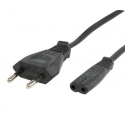 POWERTECH Καλώδιο τροφοδοσίας Euro, VDE 0.3mm, 1.5m (CAB-P001)