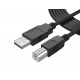 POWERTECH Καλώδιο USB 2.0 σε USB Type B, 1.5m, Black (CAB-U016)