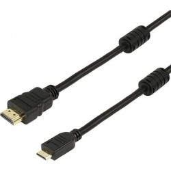 Powertech HDMI 19pin σε HDMI Micro (D)1.4V /1.5M (CAB-H007)