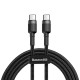 Baseus Cafule Cable Type-C 3A PD 2.0 Type-C to Type-C, 2m - Black / Grey (CATKLF-HG1)
