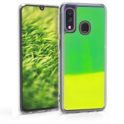 KW Flowing Neon Sand Liquid Case Samsung Galaxy A40 - Neon Green (49346.44)