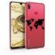 KW TPU Silicone Case Huawei Y7 2019 - World Map Transparent/Black (47659.05)