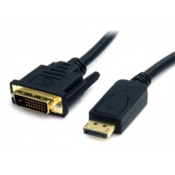 POWERTECH Καλώδιο DVI 24+1 DL σε DP, 2560 x 1600DPI, 1m - Black (CAB-DVI006)