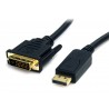 POWERTECH Καλώδιο DVI 24+1 DL σε DP, 2560 x 1600DPI, 1m - Black (CAB-DVI006)