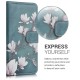 KW Wallet Case Huawei Mate 30 - Magnolias Taupe / White / Blue Grey (50145.02)