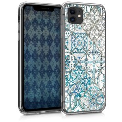 KW TPU Silicone Case Apple iPhone 11 - Moroccan Vibes in Monochrome Blue / Grey / White (49785.09)