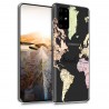KW TPU Silicone Case Samsung Galaxy S20 Plus - World Map Travel - Black / Multicolor / Transparent (51218.02)