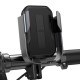 Baseus adjustable phone bike mount holder for handlebar and mirror - Black (SUKJA-01)