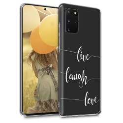 KW TPU Silicone Case Samsung Galaxy S20 Plus - Live, Laugh, Love White / Transparent (51218.05)
