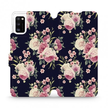 Mobiwear Wallet Stand Case Samsung Galaxy A41 - Wild Roses (V068P)