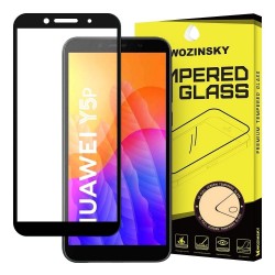 Wozinsky Full Cover Tempered Glass 9H Full Glue with Frame Case Friendly Huawei Y5p - Black