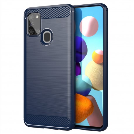 OEM Carbon Fiber Case Samsung Galaxy A21s - Blue