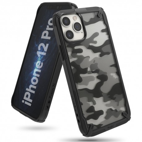 Ringke Fusion-X Design Case iPhone 12 / 12 Pro - Camo Black