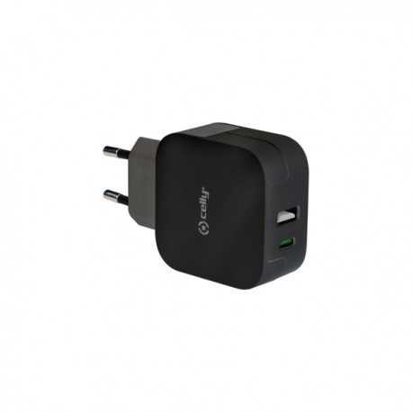 Celly Wall Charger 2 Port Usb Type-C Black (TCTYPECUSBBK)
