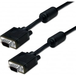 POWERTECH Καλώδιο VGA 15pin M-M, Full HD(1920 x 1080), CCS, 3+6, 2x ferrites, 1.5m (CAB-G003)