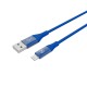 Celly Color Data Cable Extra Strong Lightning Usb Μπλέ