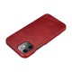 iCarer Vintage Series Curved Edge Leather Wallet case iPhone 12 Pro Max - Red (RIX1202-RD)