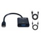POWERTECH converter mini HDMI (M) σε VGA (F) PTH-026 με Audio, μαύρο (PTH-026)
