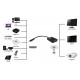 POWERTECH converter mini HDMI (M) σε VGA (F) PTH-026 με Audio, μαύρο (PTH-026)